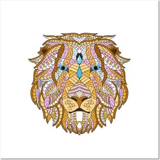 Lion Head Ethnic Posters and Art